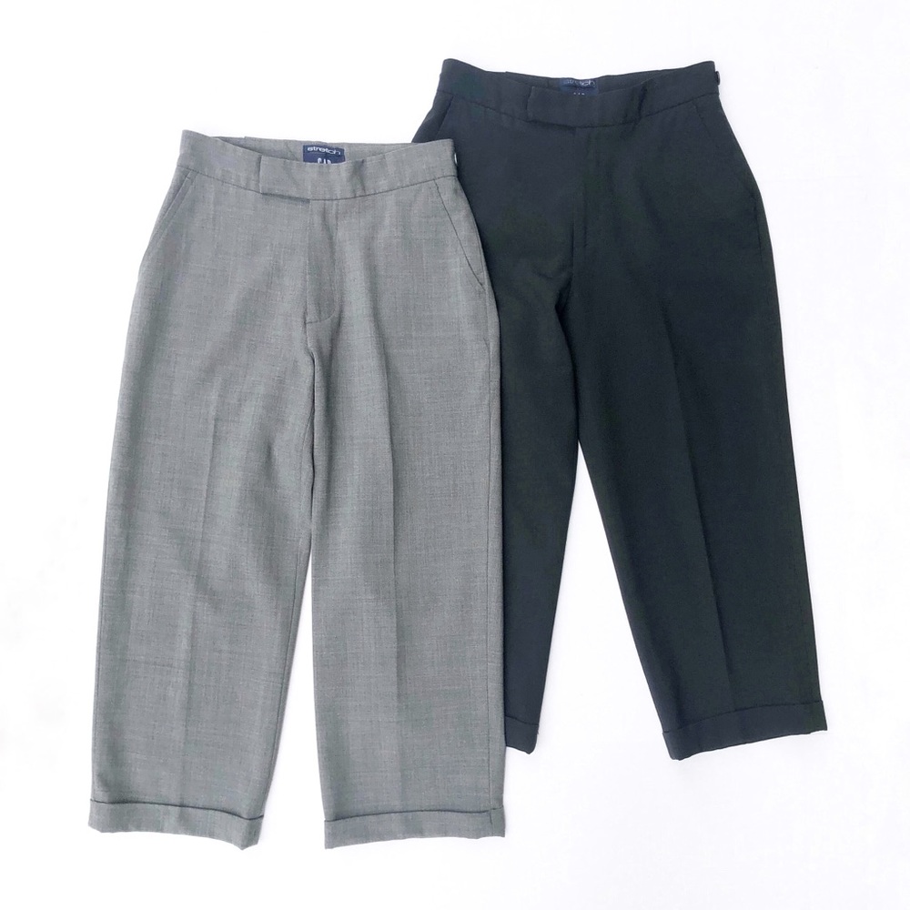 Two GAP Stretch Wool Career Cropped Dress Business Casual Capris Pants EUC 0